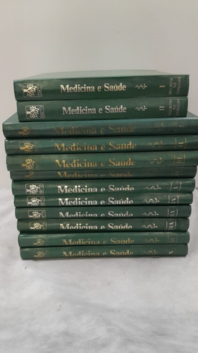 Livro Coleção Medicina E Saúde 12 Volumes - 10 Volumes Medicina E Saúde (1 Ao 10) + 2 Volumes História Da Medicina (1 E 2) - Abril Cultural Editora [1971] (Usado)