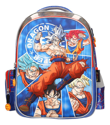 Mochila Kee Dragon Ball 3d Azul Mod.dbs124bp141a