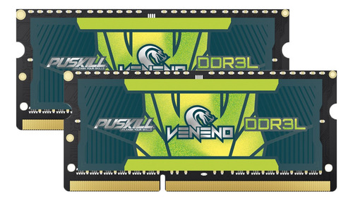 Memoria Ram Puskill Para Portátil Gamer, Ddr3l, 2 X 4 Gb, 16