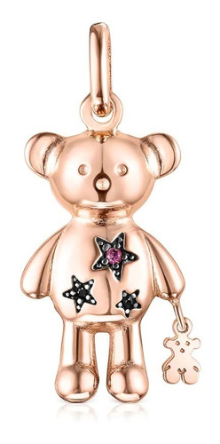 Dije Teddy Bears Stars Plata Vermeil Rosa Gema Tous Regal