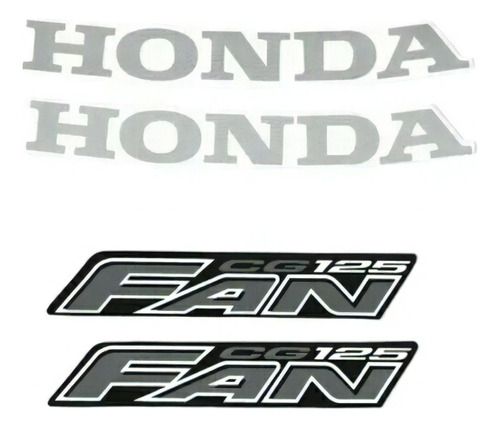 Jogo Faixas Adesivo Moto Honda Fan 125 2008 Cinza