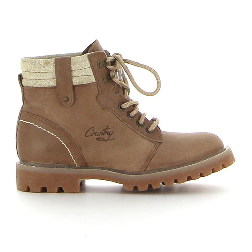 Bota Country De Dama C/aplique Cuello Cuero 