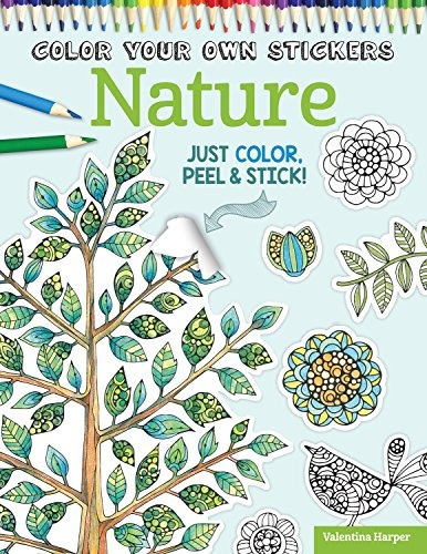 Color Your Own Stickers Nature Just Color, Peel  Y  Stick