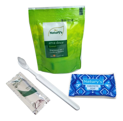 30 Kit Higiene -sabonete,shampoo 2/1 E Escova Denta + Pasta