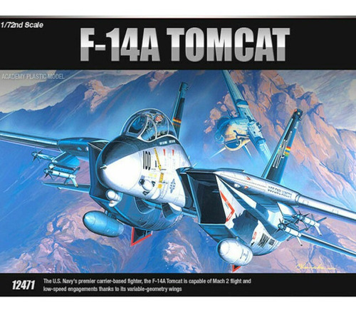 Imagem 2 de 5 de Plastimodelismo Academy Caça F-14a Tomcat Us Navy 1/72