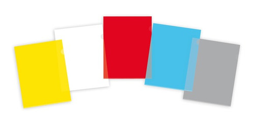 Folder Sellado En L Carta Varios Colores Paquete Con 15pzas