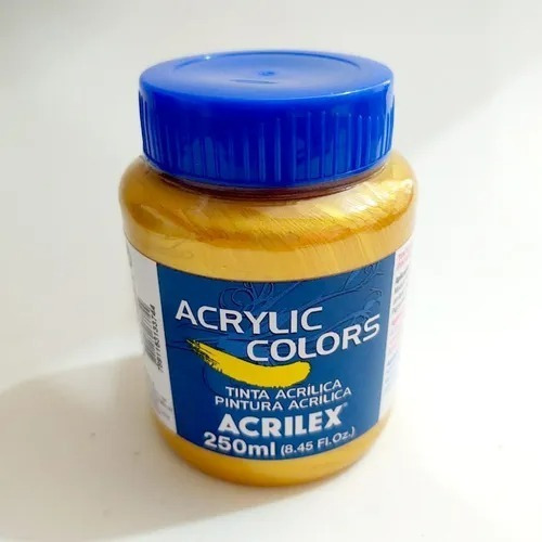 Tinta Acrylic Color Ouro Iridescente 385 - 250ml Acrilex