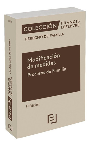Modificacion De Medidas Procesos De Familia 3ãâª Ed, De Aa.vv. Editorial Editorial, Tapa Blanda En Español