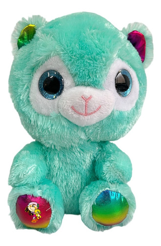 Llama De Peluche Suave Con Ojos Brillosos Coloridos Cute