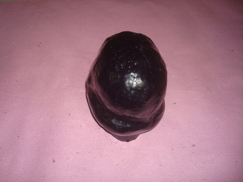 Vela Cabeça De Cera Feminina Pequena / Preta Para Promessa. Preto
