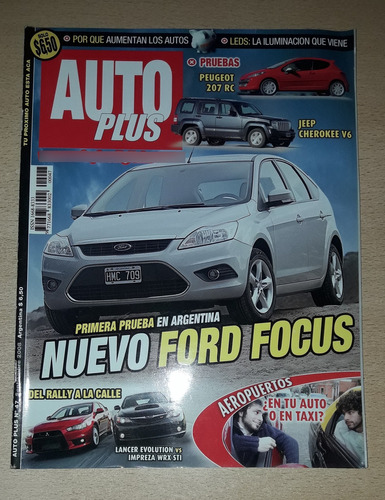Revista Auto Plus N°47 Septiembre  De 2008 Nuevo Ford Focus