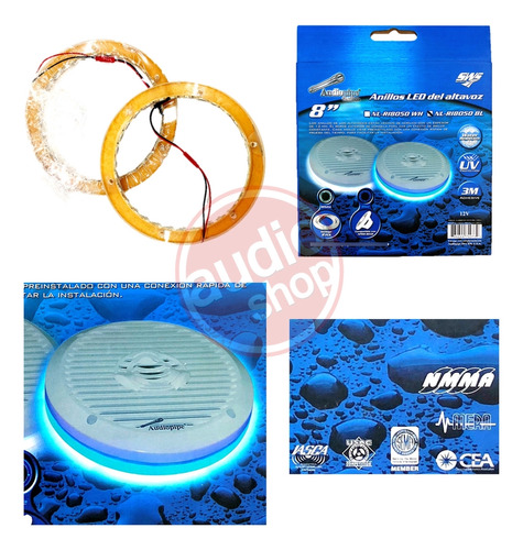 Anillos Led Marinos Para Bocinas Coaxiales Audiopipe Nl-ri80