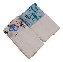Comprar Set Babitas Bebe Toalla Algodon Estampado X 2 Babitas