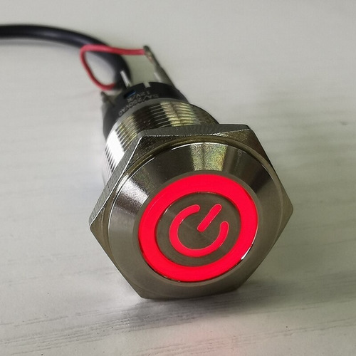 Imagen 5 de 9 de Pulsador Led 16mm 12v Acero Inoxidable