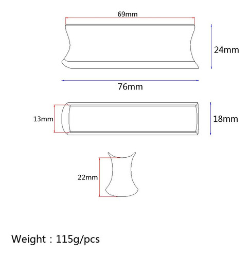 2 Piezas De Material Acero Inoxidable Lap Slide Bar Slider