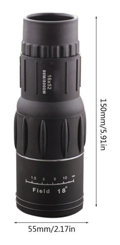 Monóculo Luneta 16x52 Profissional Tático Telescópio Foco 8k