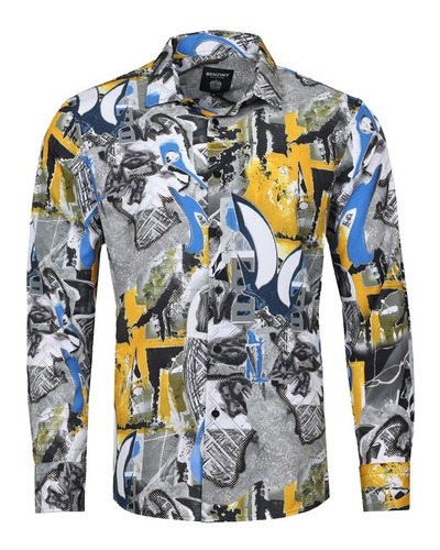 Camisa Manga Larga De Caballero Marca Benziny Ls5085 Hombre