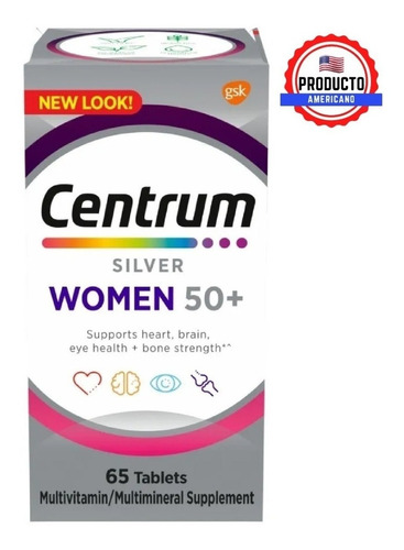 Multivitaminas Para Mujeres 50 Plus Centrum Silver 65 Tabs