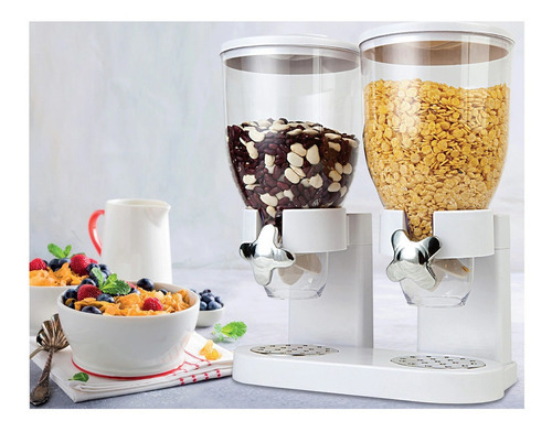 Dispenser De Cereales Doble Dosificador Alimentos Fideos