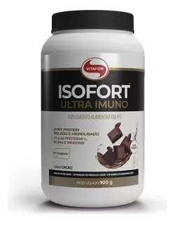 Isofort Ultra Imuno Whey Protein Iso/hidro Vitafor 900g Sabor Chocolate