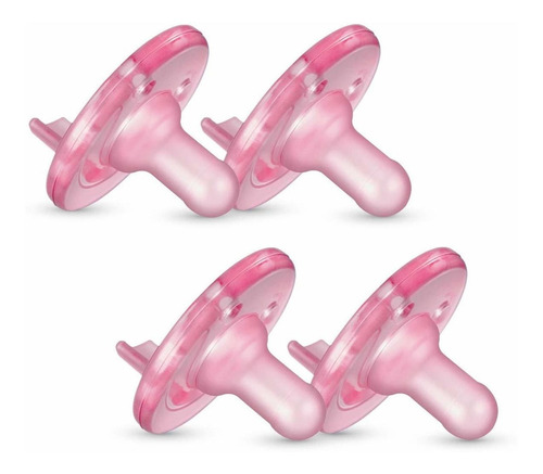 Philips Avent Soothie - Chupete (4 Unidades), Color Rosa
