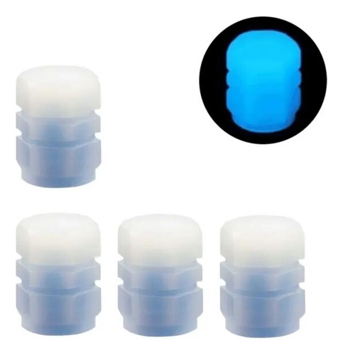 X4 Tapa Válvula Reflectante Para Auto - Moto Varios Colores