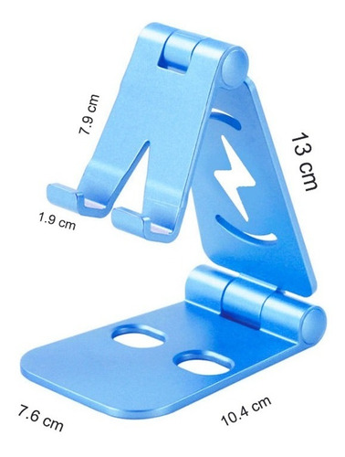 Soporte Universal Plegable Antiderrapante Tablet Celular Color Azul celeste