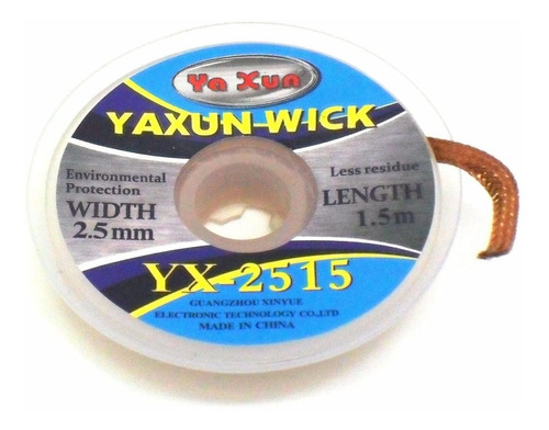 Malha Dessoldadora De Cobre Solda Yaxun Yx 2515 2,5mm - 1.5m