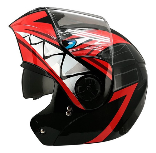Imagen 4 de 6 de Casco Abatible Ghira Gh1000 Subtex Gafas Certificado Dot