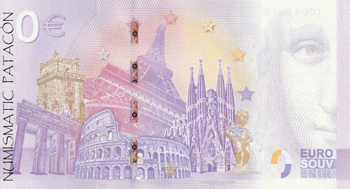 Billete 0 Euros Francia Torre Eiffel 2024 Sin Circular