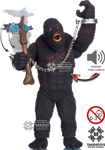 King Kong Figura Con Sonido 30cm Articulada Takiratoys