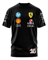 Comprar Remera Ferrari 2024 Formula 1 Charles Leclerc 16 Algodón X