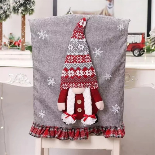 Funda Navideña For Silla De 2 Piezas Con Figura De Gnome