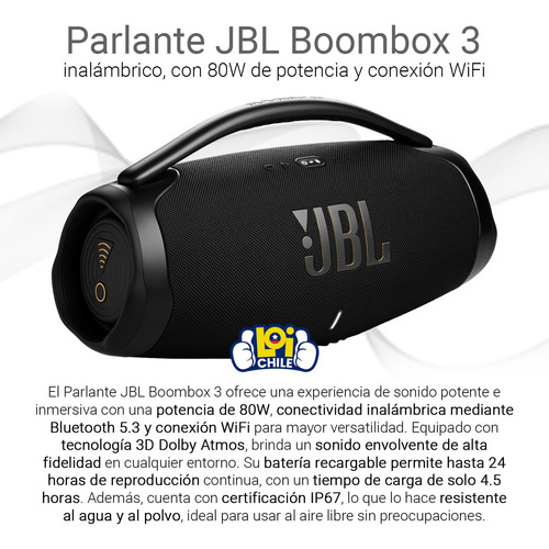 Parlante Bluetooth Jbl Boombox 3 Wi-fi