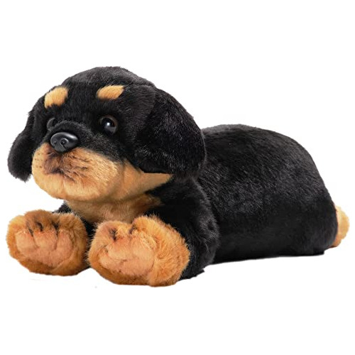 Rodton Rotttweiler Perro Relleno Animal: Negro Y Piel Fa2ap