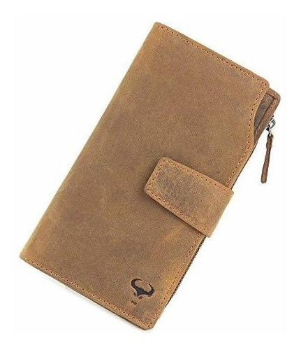 Cartera De Cuero Genuino Alphahide Para Mujer - Cartera Gran