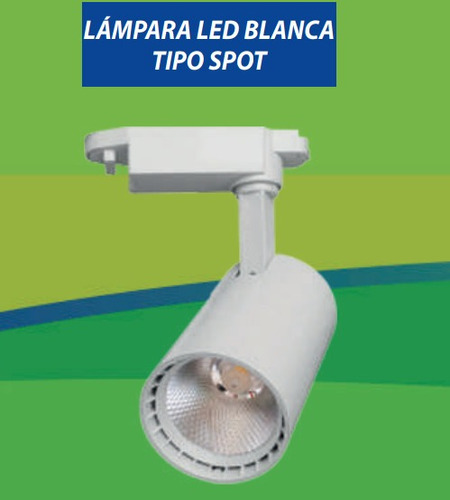 Spot Lampara Led 20w Luz 4000k Para Riel Alta Potencia 