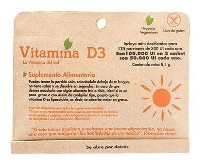 Vitamina D3 5 Gr -125 Porciones