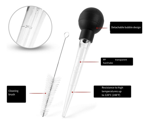 Set De Brocha E Inyector De Condimentos Seasoning Basting A