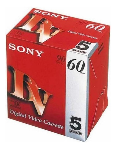 Fita Mini Dv Sony Dvm-60r3 - Caixa Com 05 Unidades