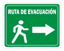 Comprar Señalamientos A Seguridad Protección Civil Calibre 40 Color Ruta Evacuación Derecha