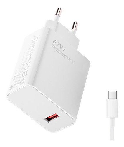 Carregador Turbo 67w P/ Xiaomi 13 Lite 12 Lite Note 11 Pro B