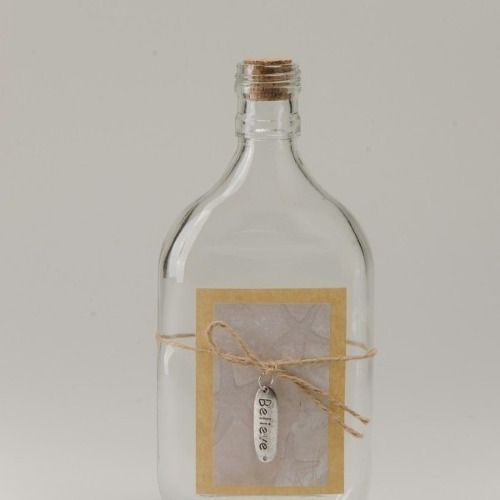 Imagen 1 de 3 de Botellita Con Papel Y Moño Md - Transparente Këssa Muebles