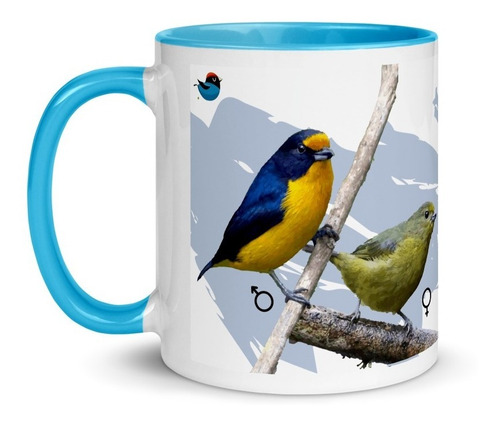 Imagem 2 de 7 de Caneca Personalizada Aves De Ubatuba (gaturamo Verdadeiro)