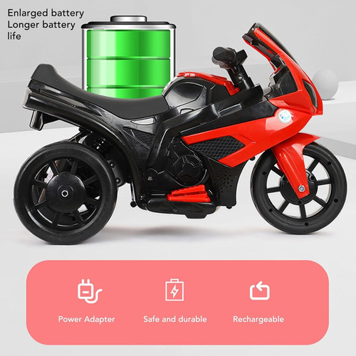Motocicleta Infantil Recargable 6v Con Luces Y Sonido Niños