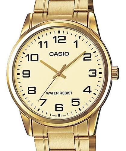 Relógio Casio Masculino Dourado Collection Mtp-v001g-9budf