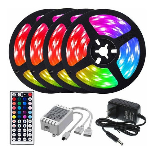 Tira De Luz Led Rgb Cambio De Color 20 Metros Mando A Distan