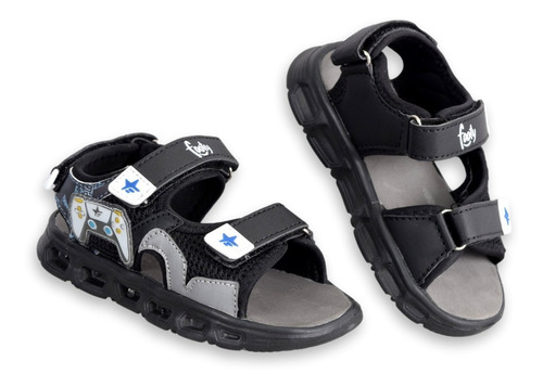 Imagen 6 de 7 de Sandalia Footy Nene Luces Led Velcro Diseños Verano