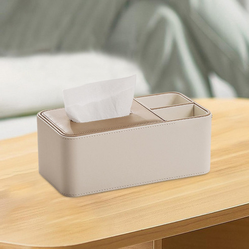 Caja De Almacenamiento De Tejido De Cuero Pu Caja De Medio