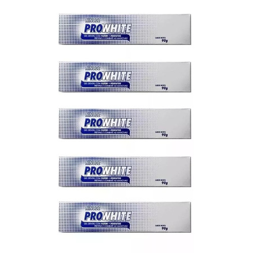 Imagem 1 de 6 de Kit 5 Unid Gel Dental Clareador Pro White Hinode Cód 40000